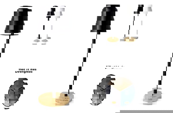 Solis Dimmable Table lamp with bamboo base - White