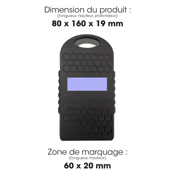 REIYU - BATTERIE DE SECOURS SOLAIRE RENFORCÉE ANTI-CHOCS 10 000 MAH