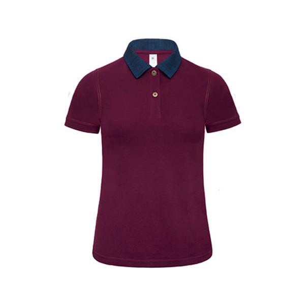 Polo B&C Dnm Forward Women 180G - 100% Algodão - Cinza Claro / S