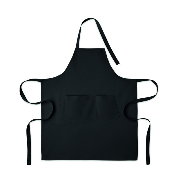 Organic cotton apron 240 gr/m² Gamma - Black