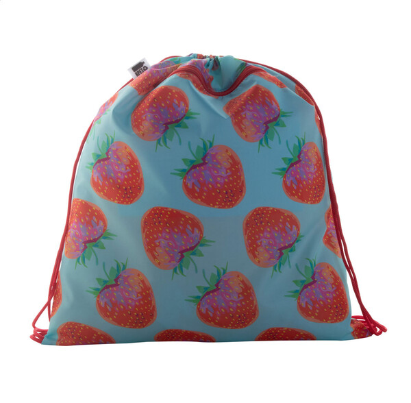 Sac piscine CreaDraw Zip RPET - Rouge / Blanc