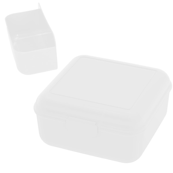 Vorratsdose "Cube" Deluxe, Mit Trennschale - Weiss