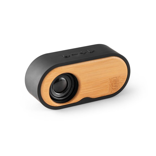 TILLY. Haut-parleur portable 3W avec 5h d'autonomie fabriqué en bambou et en ABS recyclé (100 % rABS)