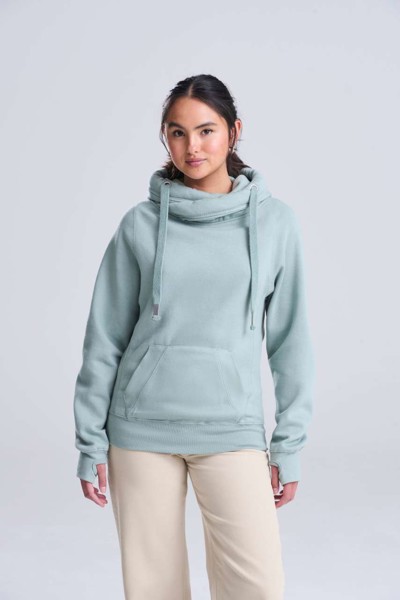 Cross Neck Hoodie - Vanilla Milkshake / XS