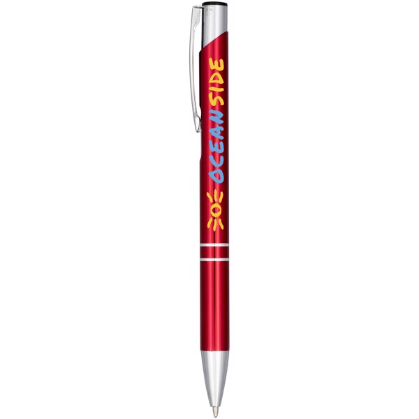 Moneta anodized aluminium click ballpoint pen (blue ink) - Red