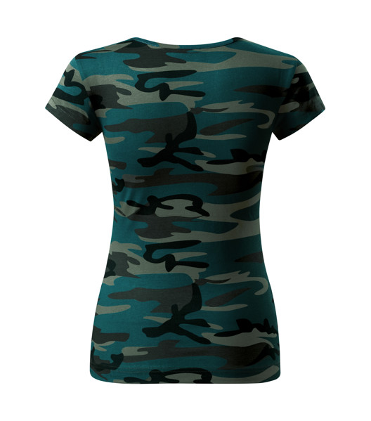 Tričko Dámské Malfini® Camo Pure - Camouflage Petrol / M