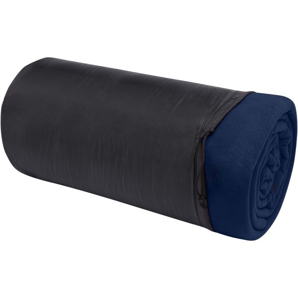 La couverture à carreaux unie Huggy est composée à 100 % de polaire 200 g/m², une matière douce et confortable qui fournit ra - Marine