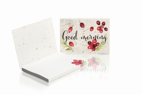 Coffee paper soft cover with recycled sticky notes (EU made) - Full colour