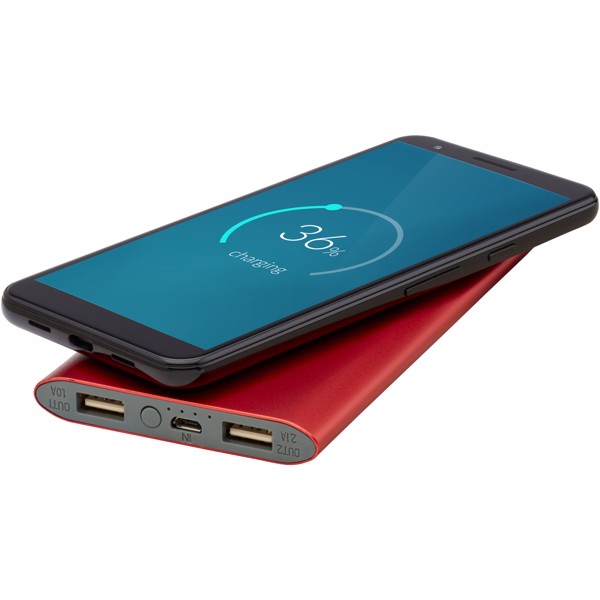 Juice 8000mAh trådløs powerbank - Rød
