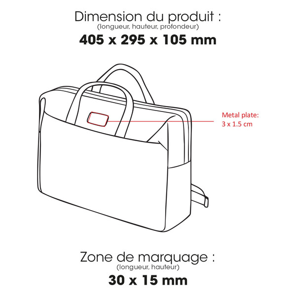 LANA - BND933 - sacoche pour ordinateur Waste2Gear 14 L