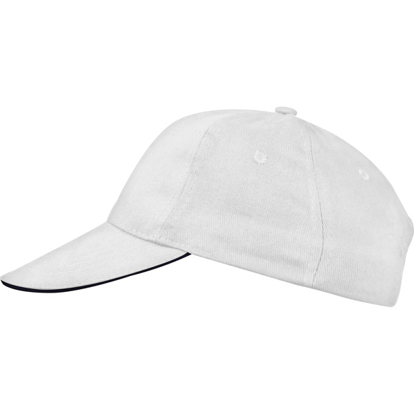 CURTIS 6 paneles baseball sapka - White