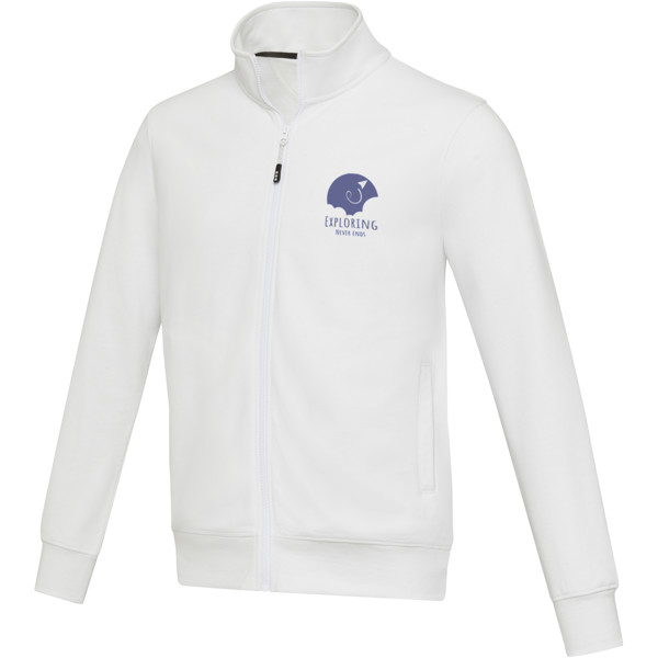 Camisola com fecho de correr comprido reciclada unissexo "Aware™ Galena" - Branco / L