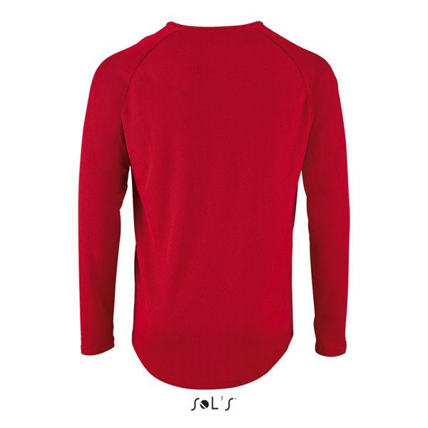 Sol's Sporty Lsl Men - Long Sleeve Sports T-Shirt - Red / L