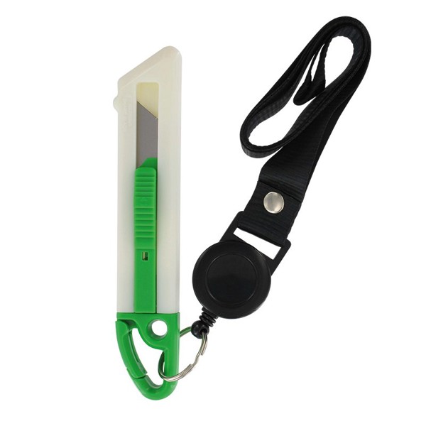 CUTTER LAME AUTO-RETRACTABLE TOUR DE COU - Rouge