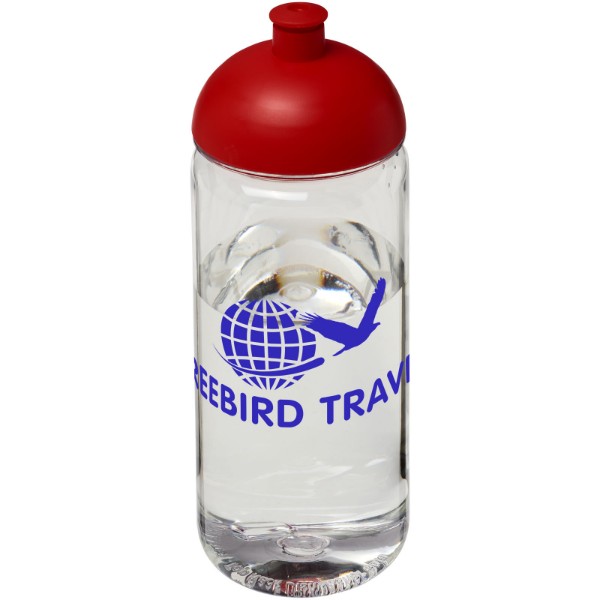 Bidon Octave Tritan™ o pojemności 600 ml z wypukłym wieczkiem - Przezroczysty / Czerwony
