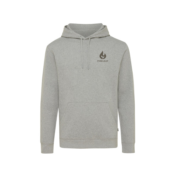 Sweat à capuche en coton recyclé et non teinté Iqoniq Torres - Heather Grey / L