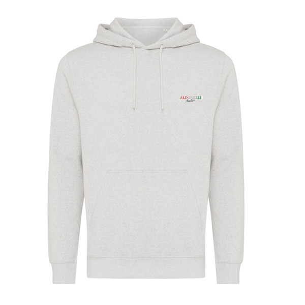 Lehká mikina s kapucí Iqoniq Rila z recykl. bavlny - Light Heather Grey / XXL