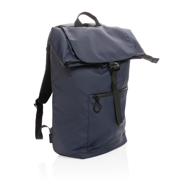 Sac à dos ordinateur 15,6" en rPET déperlant Impact AWARE™ - Bleu Marine