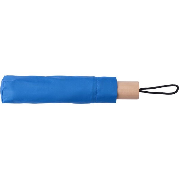 RPET manual umbrella, foldable - blue