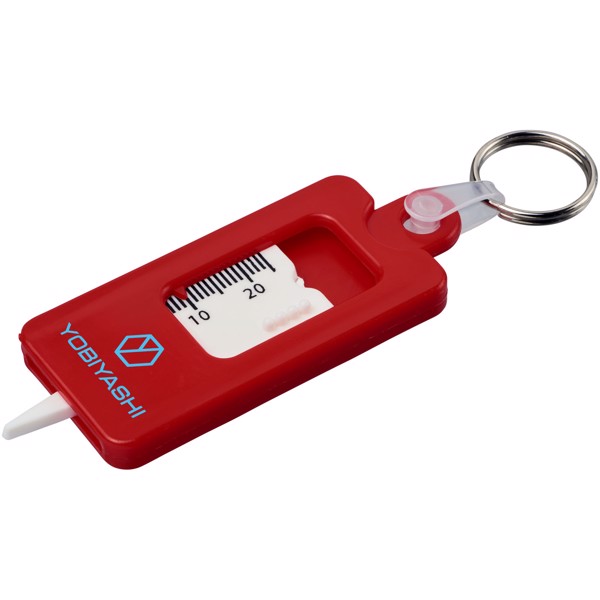 Kym tyre tread check keychain - Red