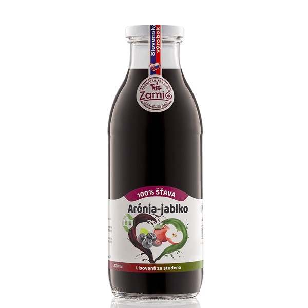 BIO 100% šťava ARÓNIA-JABLKO 500ml
