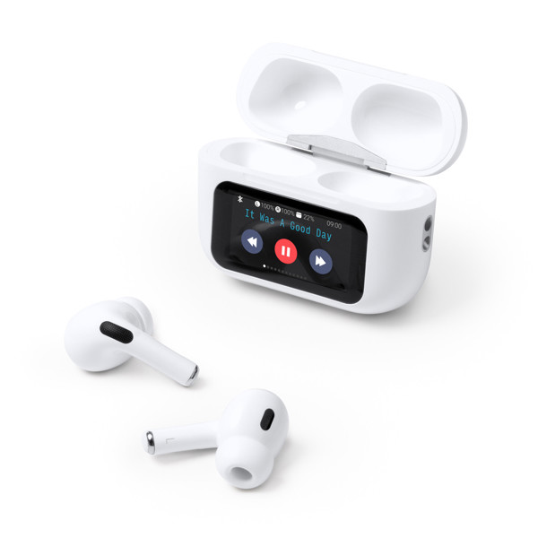 Auriculares inalámbricos personalizados con estuche táctil y cancelación de ruido