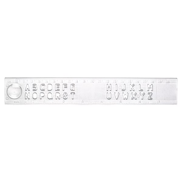 Lineal "Buchstaben-Schablone"
