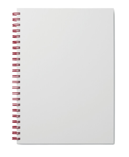Bloco universitário A4 com capa dura e folhas com o seu desenho - Cor integral / Vermelho cardeal
