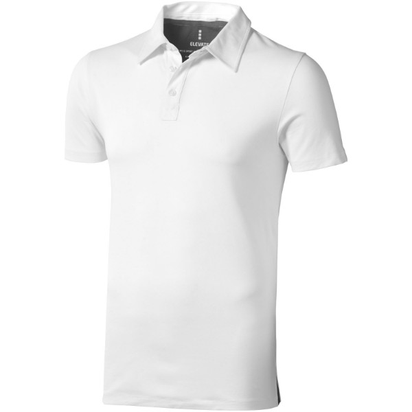 Markham short sleeve men's stretch polo - White / 3XL