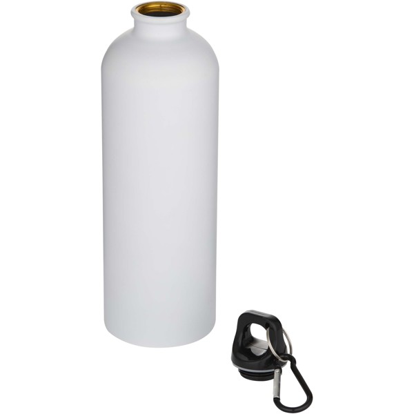 Oregon 750 ml matte RCS-zertifizierte, einwandige Trinkflasche aus recyceltem Edelstahl mit Karabinerhaken - weiss