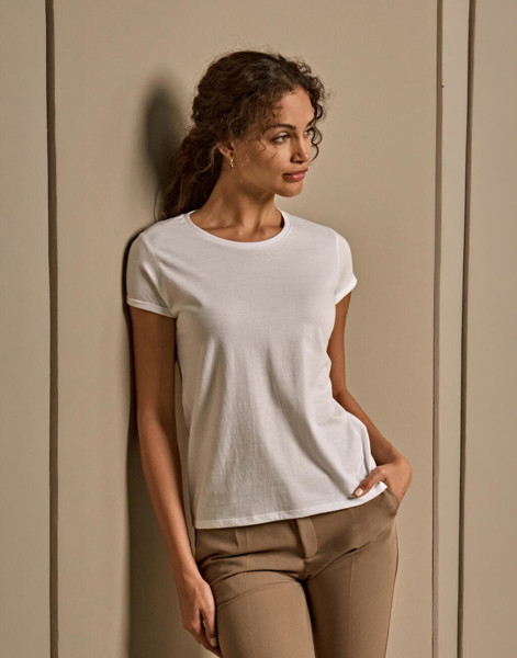 Ladies Roll-Up Tee - White / M