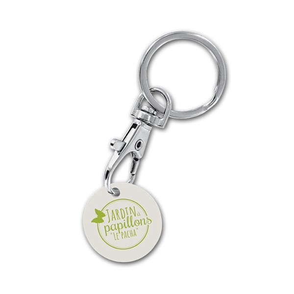 METAL KEY-RING WITH SNAP-HOOK & SHOPPING TROLLEY TOKEN
