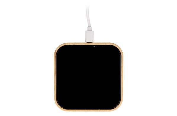Chargeur sans fil bambou et verre 10W