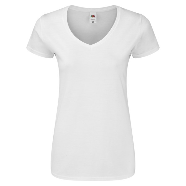 Camiseta Mujer Blanca Iconic V-Neck - Blanco / XS