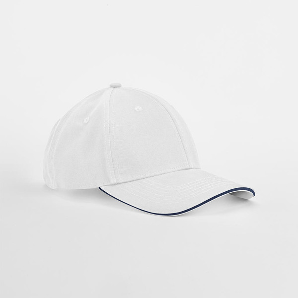 Earthaware® Clas. Org. Cotton 6 Panel Sandwich P. - White / French Navy / ONE SIZE