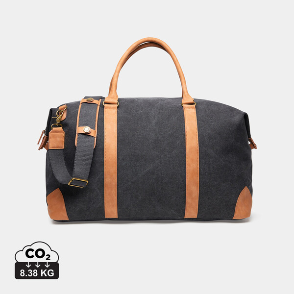 Vinga Bosler Duffelbag reciklirano platno 40x50x20 cm - Črna