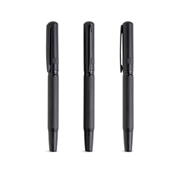 Roller Em Metal Com Corpo Texturado, Caixa De Oferta - Preto