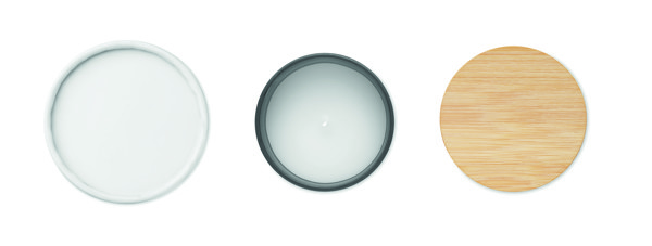 Plantaardige waskaars 280 gr Keops Large - Zwart