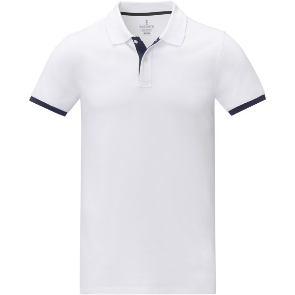 Morgan Polo für Herren, zweifarbig - weiss / XS