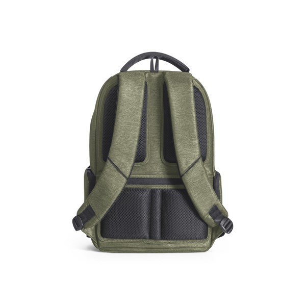 BOSTON. Voděodolný dvoubarevný nylonový batoh na 17'' notebook - Tmavě Zelená