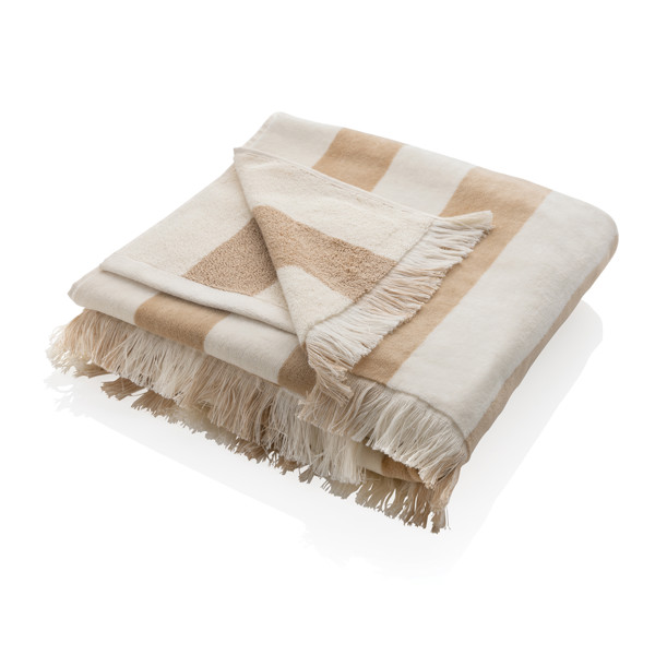 Ukiyo Yukari AWARE™ XL delux ručnik za plažu 100×180 cm - Smeđa