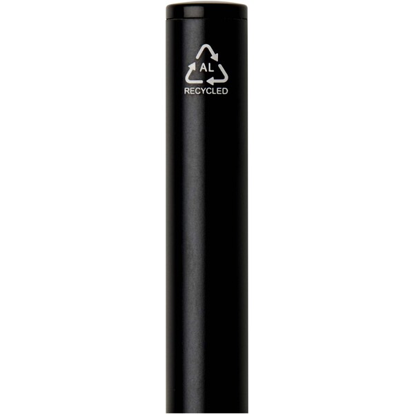 Verton recycled aluminium twist ballpoint pen with sleeve (blue ink) - Black