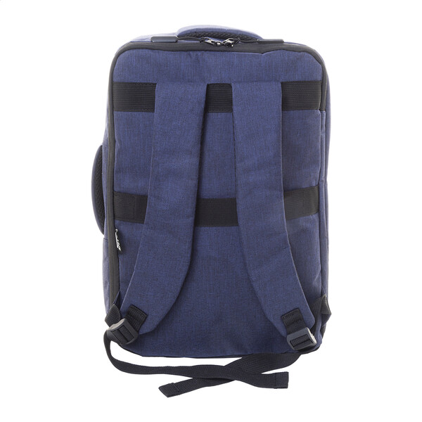 Sac à dos porte-documents en RPET Eaton - Bleu Foncé