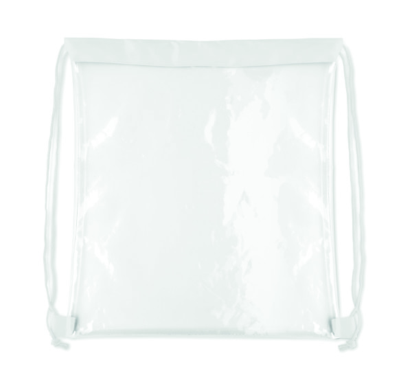 Transparent drawstring bag Usee - White