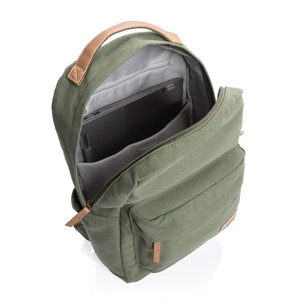 Impact AWARE™ 16 oz. recycled canvas backpack - Green