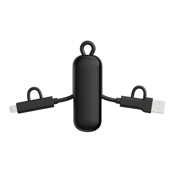 Urban Vitamin Dublin 100W 4-v-1 kabel na klíčenku - Černá