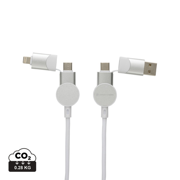Oakland RCS kabel za brzo punjenje 6u1 45W od reciklirane plastike - Bijela