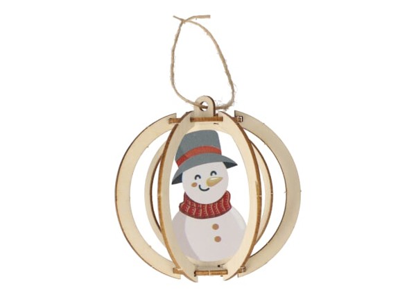 InSideOut Wooden Christmas ornament set of 3 - Nature