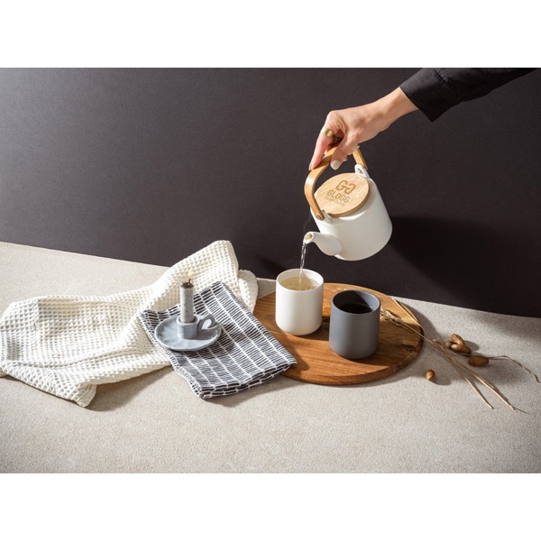 PS - GLOGG. 700 mL ceramic teapot with bamboo lid