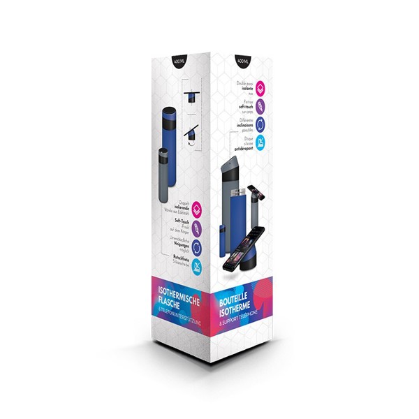 BOUTEILLE GOURDE 40 cl ISOTHERME & SUPPORT TÉLÉPHONE